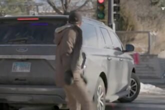 New-Alex-Pretti-video-showing-him-kicking-in-an-ICE-SUV-tail-light-11-days-before-shooting