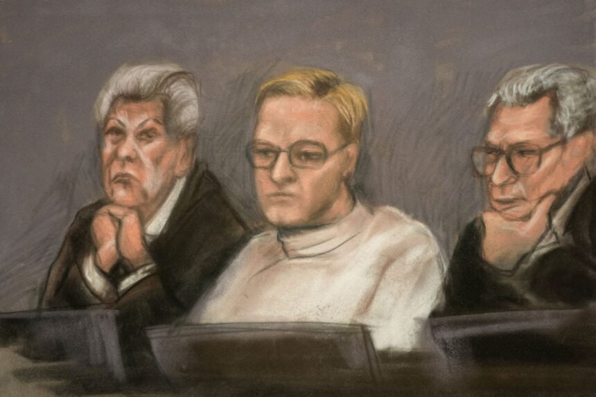 A-court-sketch-shows-Marius-Borg-Hoiby-during-the-first-day-of-the-trial-against-him-which-takes-pla