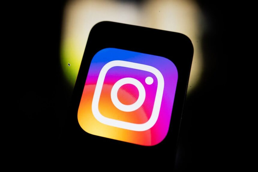 In-this-photo-illustration-the-Instagram-logo-is-displayed