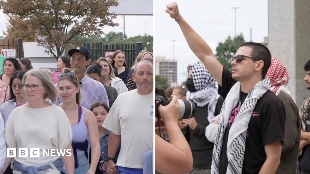 Protesters Rally Outside the Venue